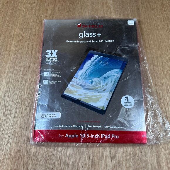 ZAGG InvisibleShield Glass+ Screen Protector for iPad Pro 10.5 / Air 10.5 New - Picture 1 of 2